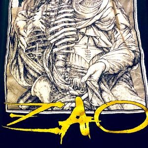 ZAO Band Black Shirt XL Metalcore EUC Gold/White Skeleton King Queen (Pre-Owned)